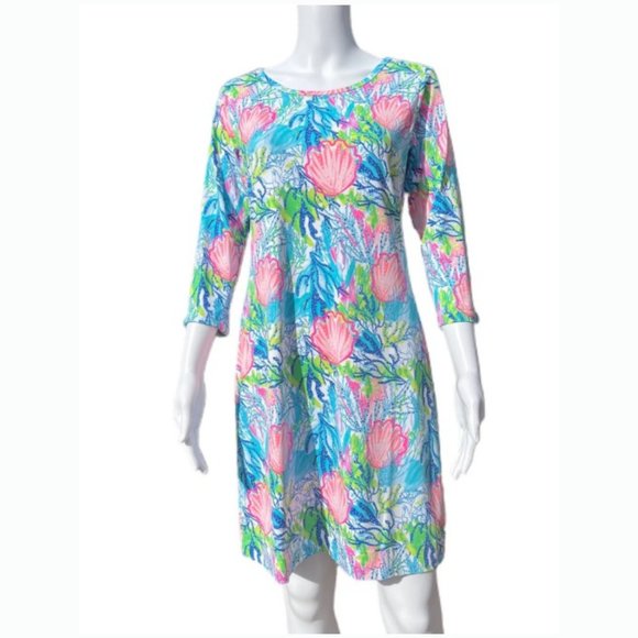 LuluB Dresses Lulub Womens Threequarter Sleeve Travel Mini Dress